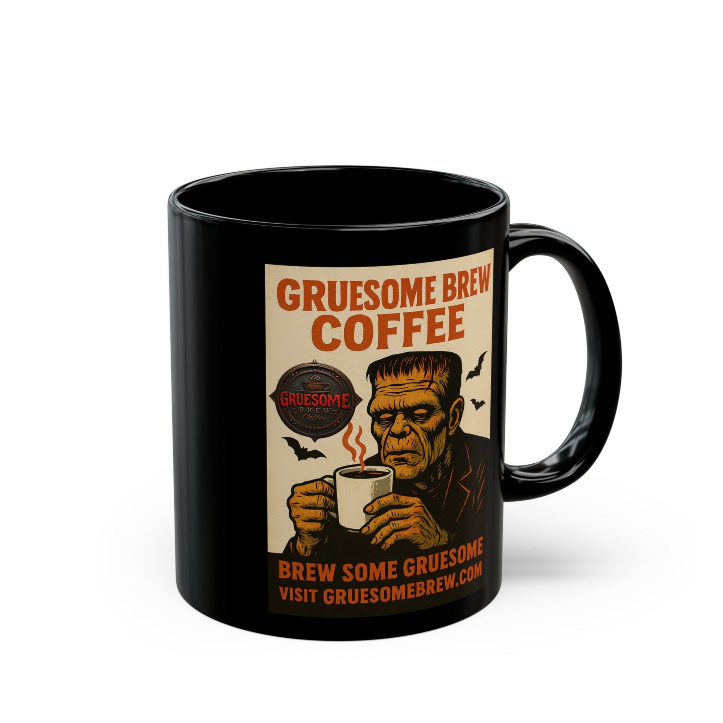 Gruesome Brew Coffee 70's Frankie Mug