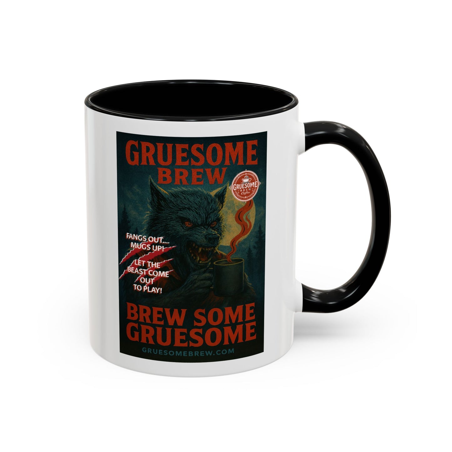 Gruesome Brew Coffee Wolf Mug