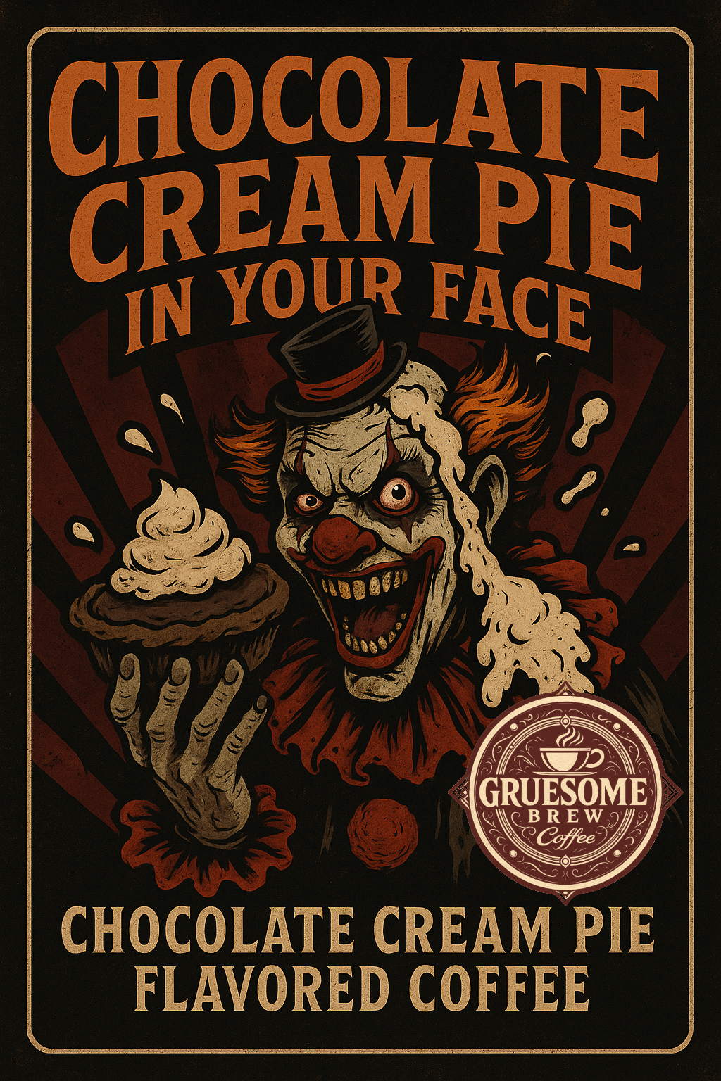 Chocolate Cream Pie in your face