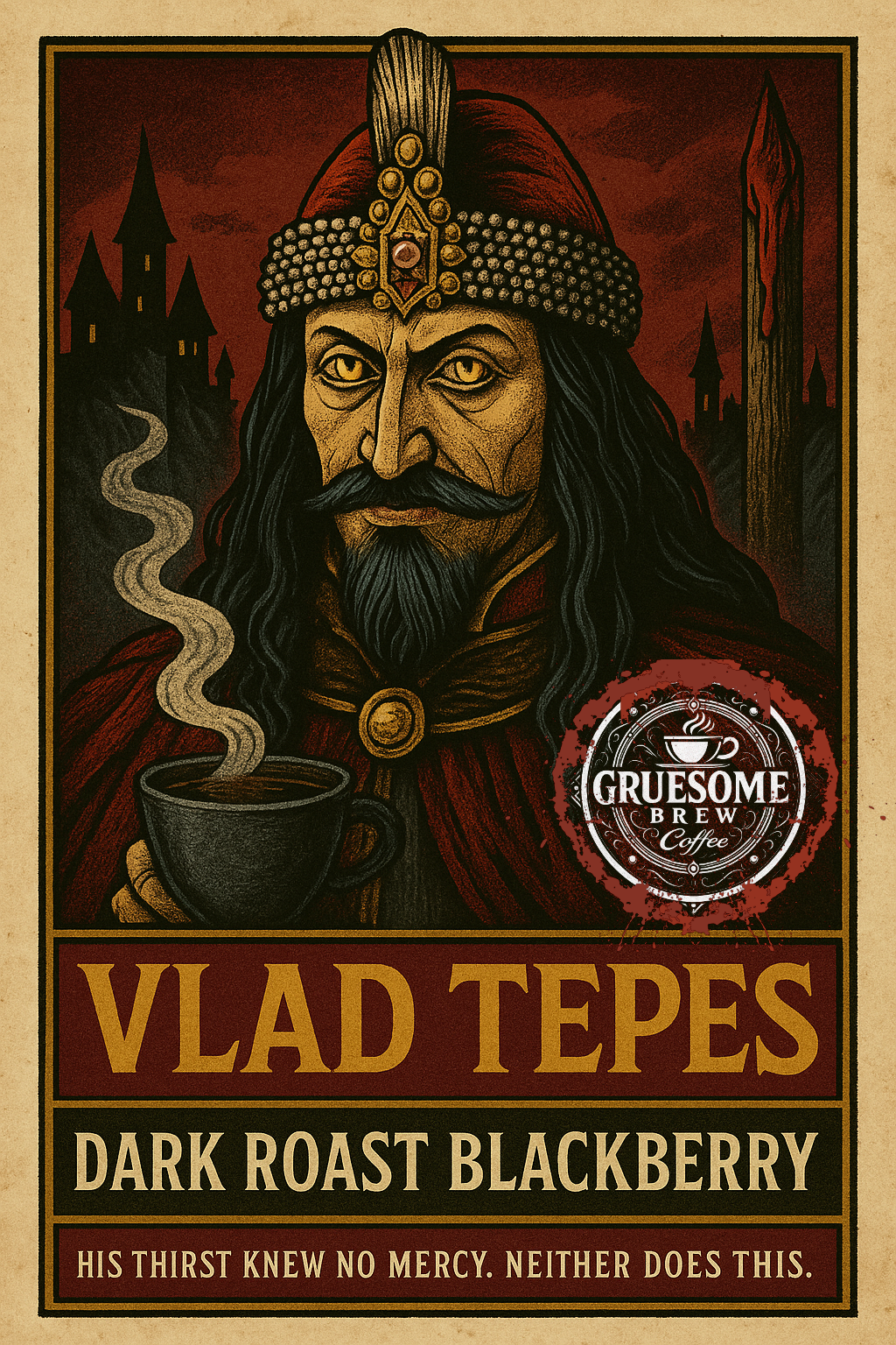 The Brewed in Blood Collection Sampler - 6 Dark Figures 6 Dark Roasts