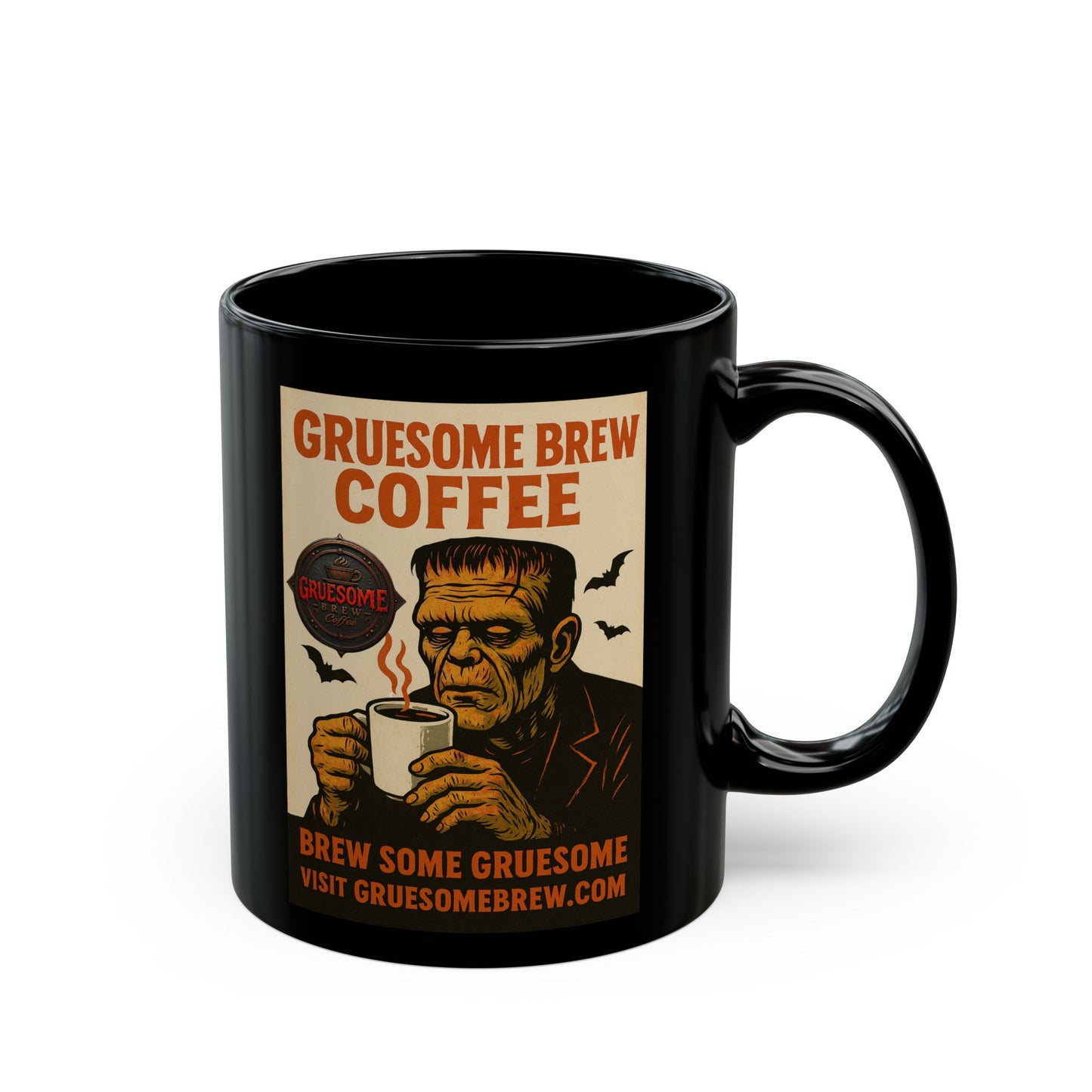 Gruesome Brew Coffee 70's Frankie Mug
