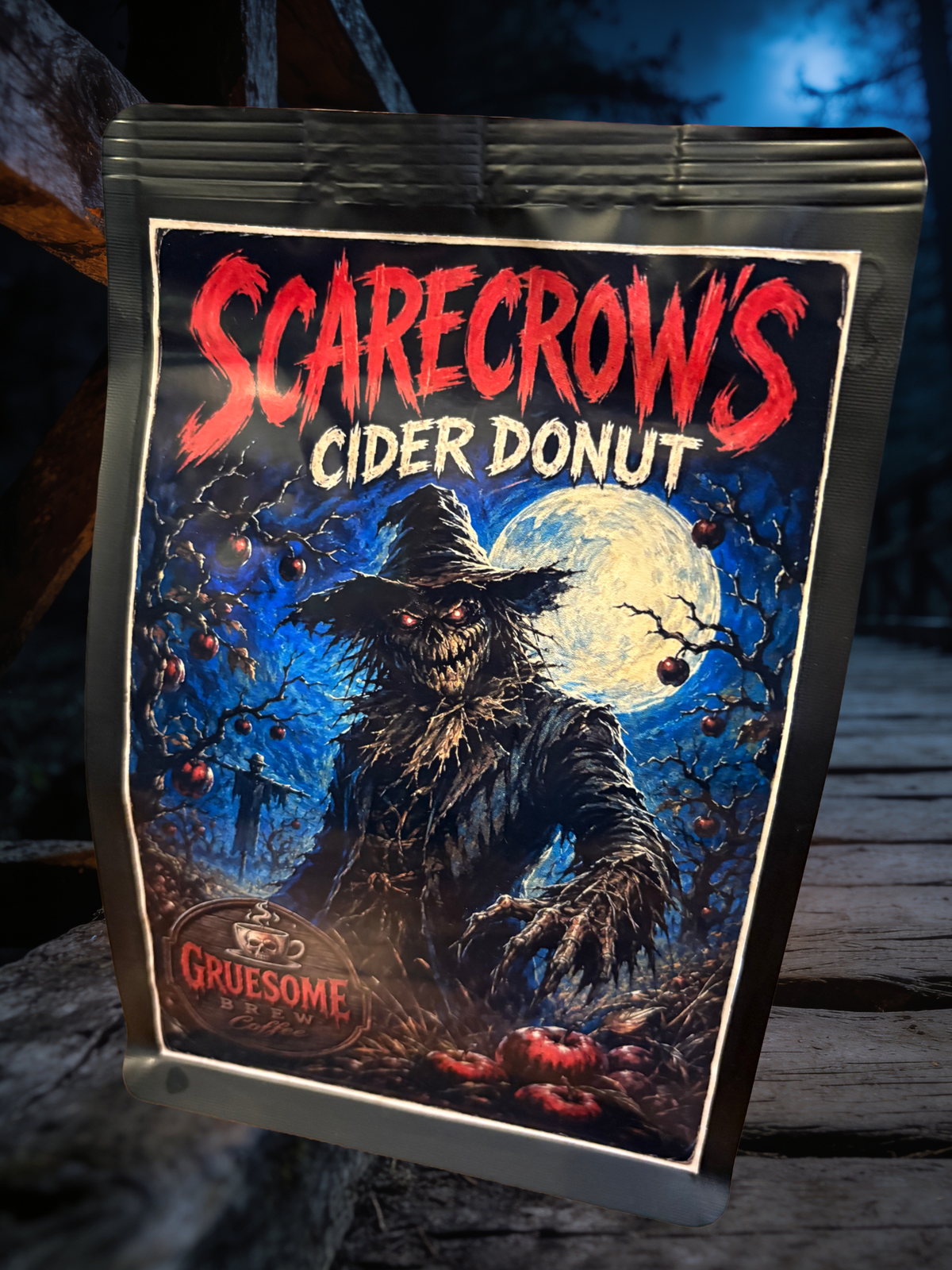 Scarecrow Apple Cider Donut