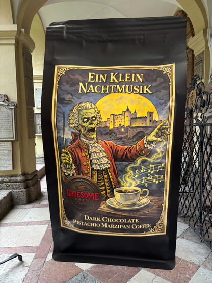 Ein Klein Nachtmusik- Dark Chocolate Pistachio flavored coffee