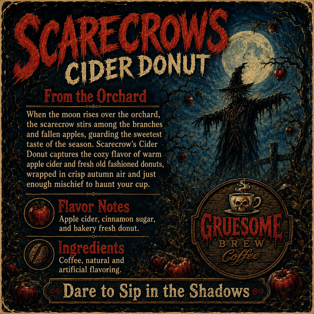 Scarecrow Apple Cider Donut